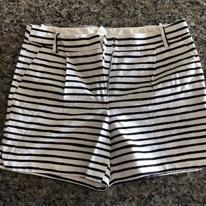NWT J. Crew Stripe White Chino Shorts